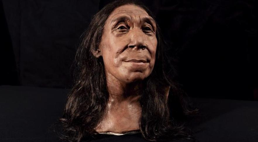 Reconstrução facial de mulher neandertal 