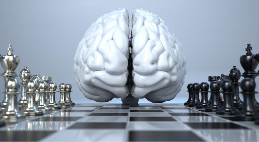 Cérebro jogando xadrez